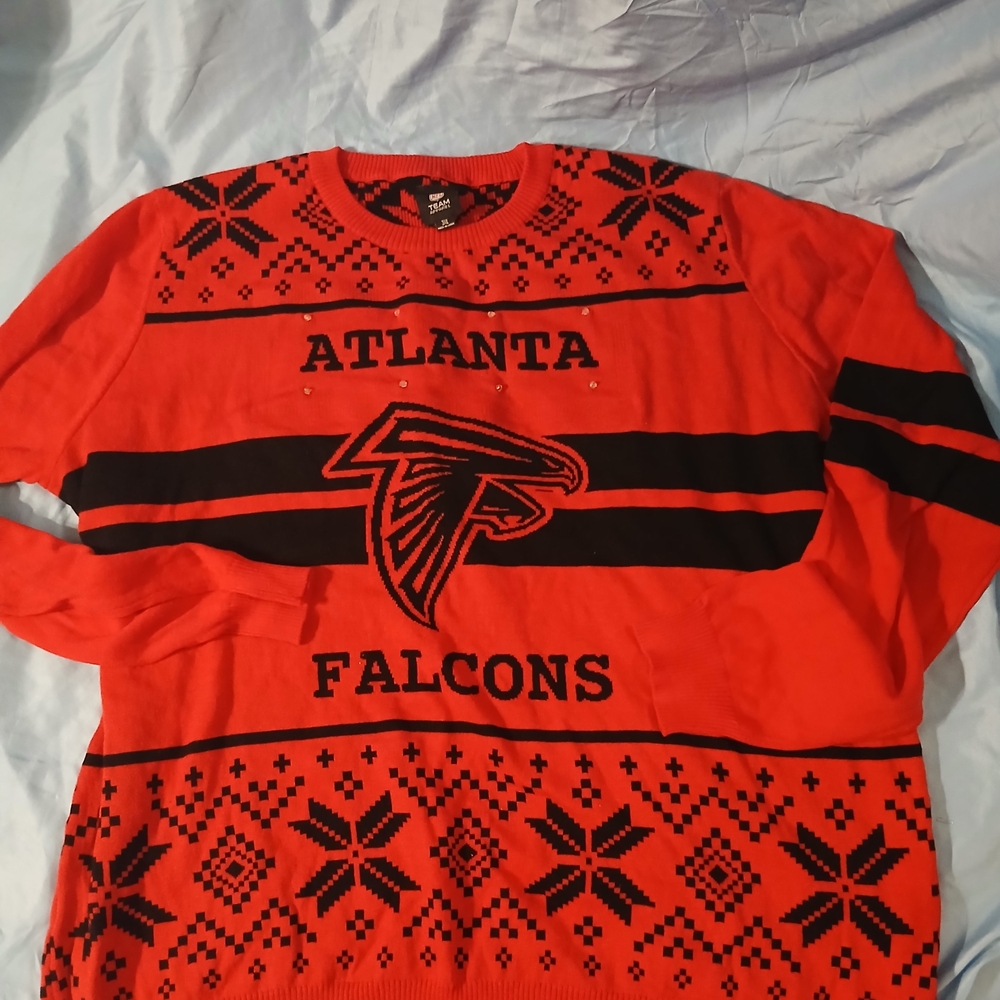 NFL Team Apparel Red and Black Sweater